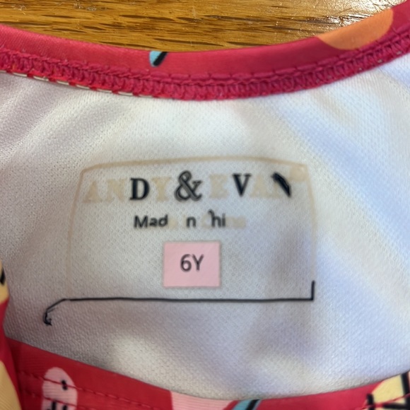 Andy & Evan Swim 2 Andy Evan Bathing Suits Size 5y One Pink W Fruit
